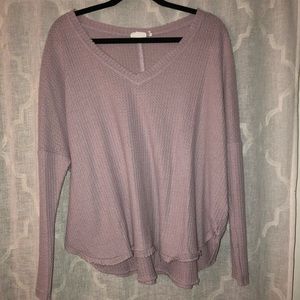 Lavender waffle shirt